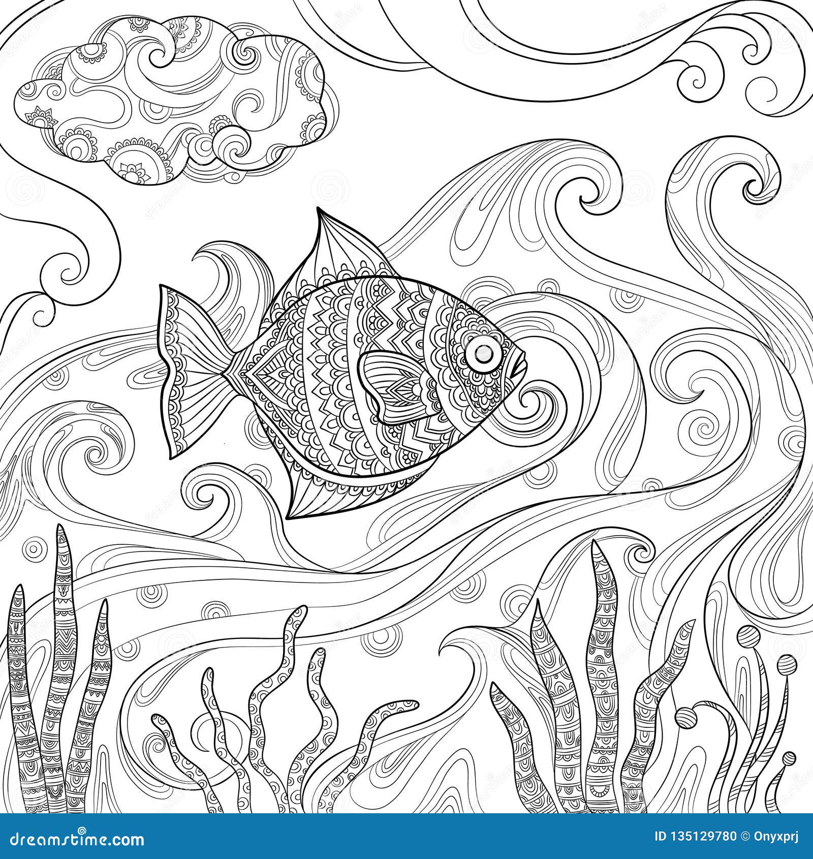 Ocean Fish Coloring. Fashion Pictures of Water Sea or Ocean Animals Vector Drawings for Adults Books Stock Vector - Illustration of curve, creative: 135129780 Ocean Fish Coloring. Fashion Pictures of Water Sea or Ocean Animals Vector Drawings for Adults Books Stock Vector - Illustration of curve, creative: 135129780