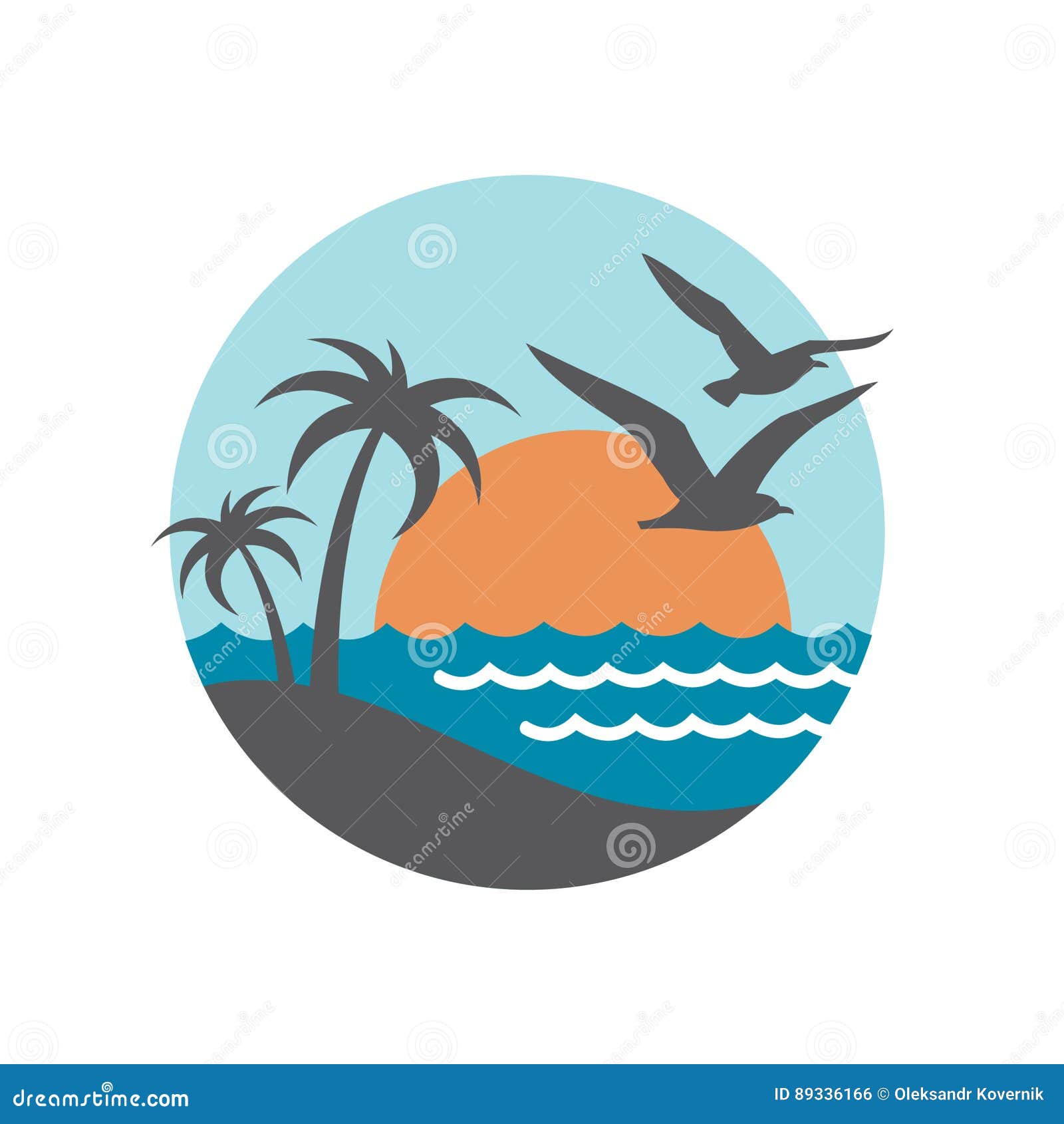 Ocean Logo Design Cartoon Vector | CartoonDealer.com #93259837