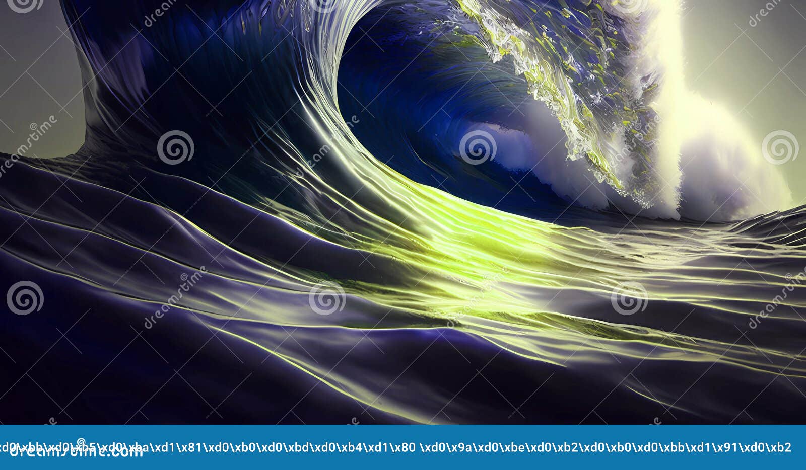 Ocean in Motion for Art Background Stock Illustration ...