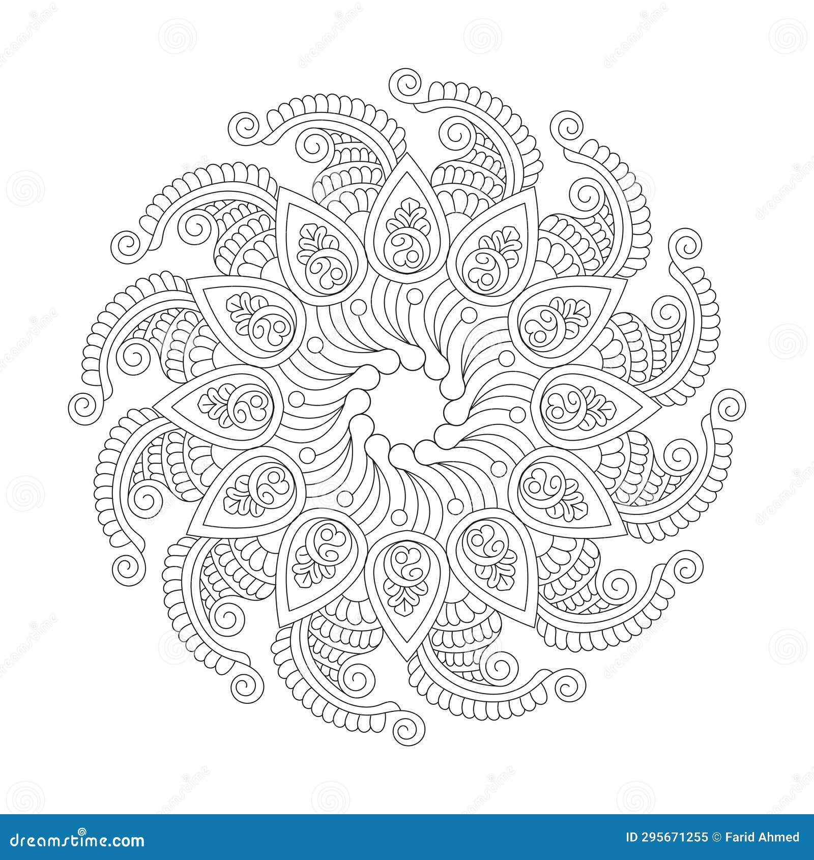 ocean overture celtic coloring book mandala page for kdp book interior