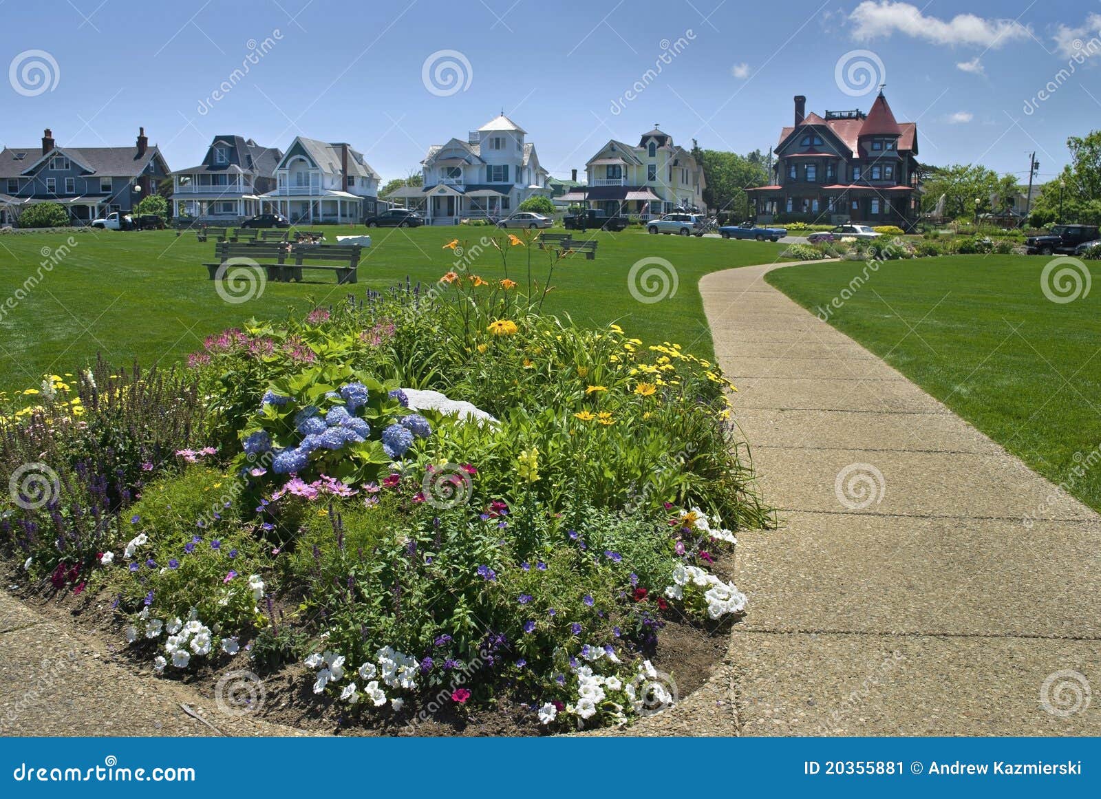 Ocean Park, Martha S Vineyard Stock Image Image of lawn, ocean 20355881