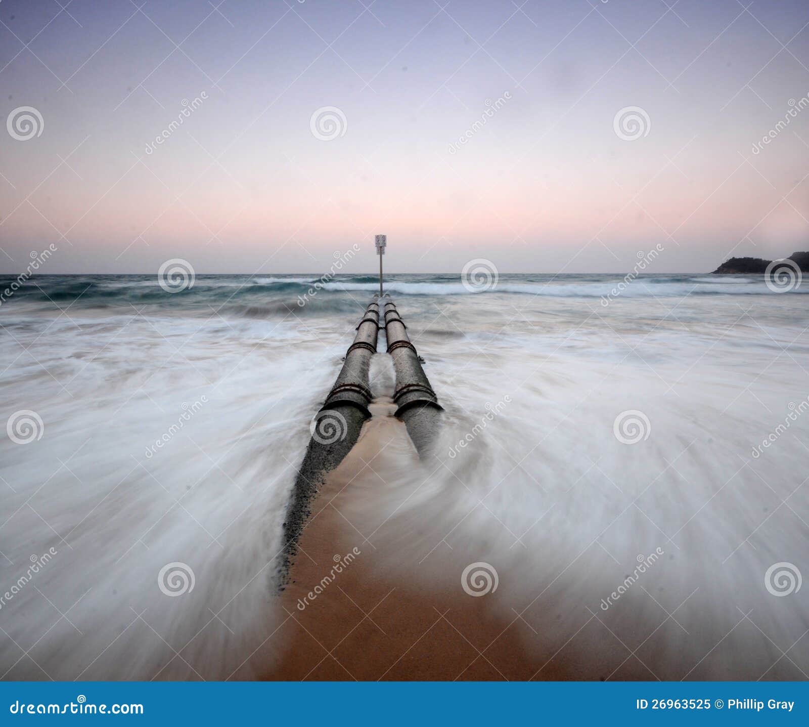 Ocean Pipe stock image. Image of beach, water, outlet 26963525