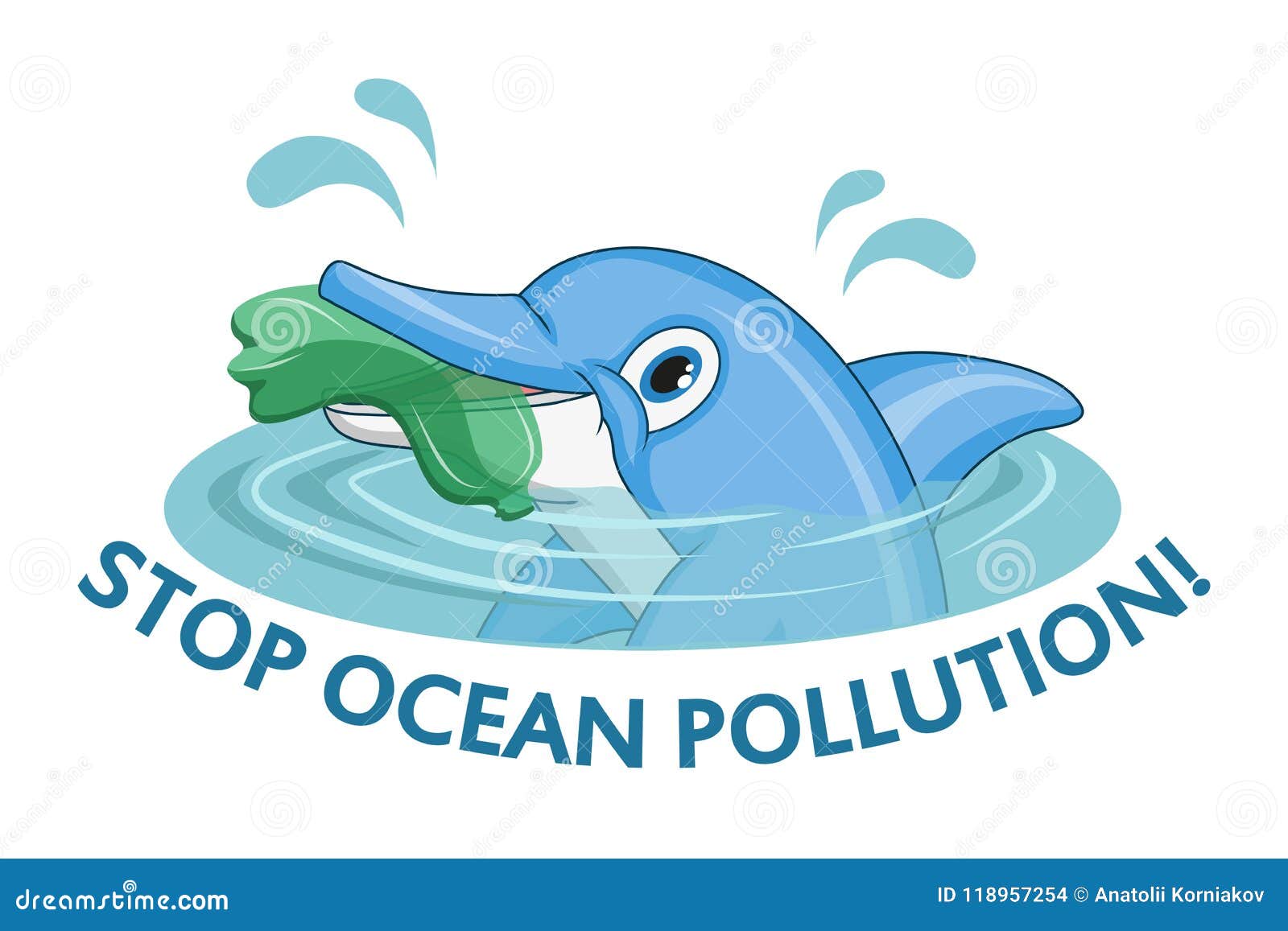 Stop Water Pollution Cartoon