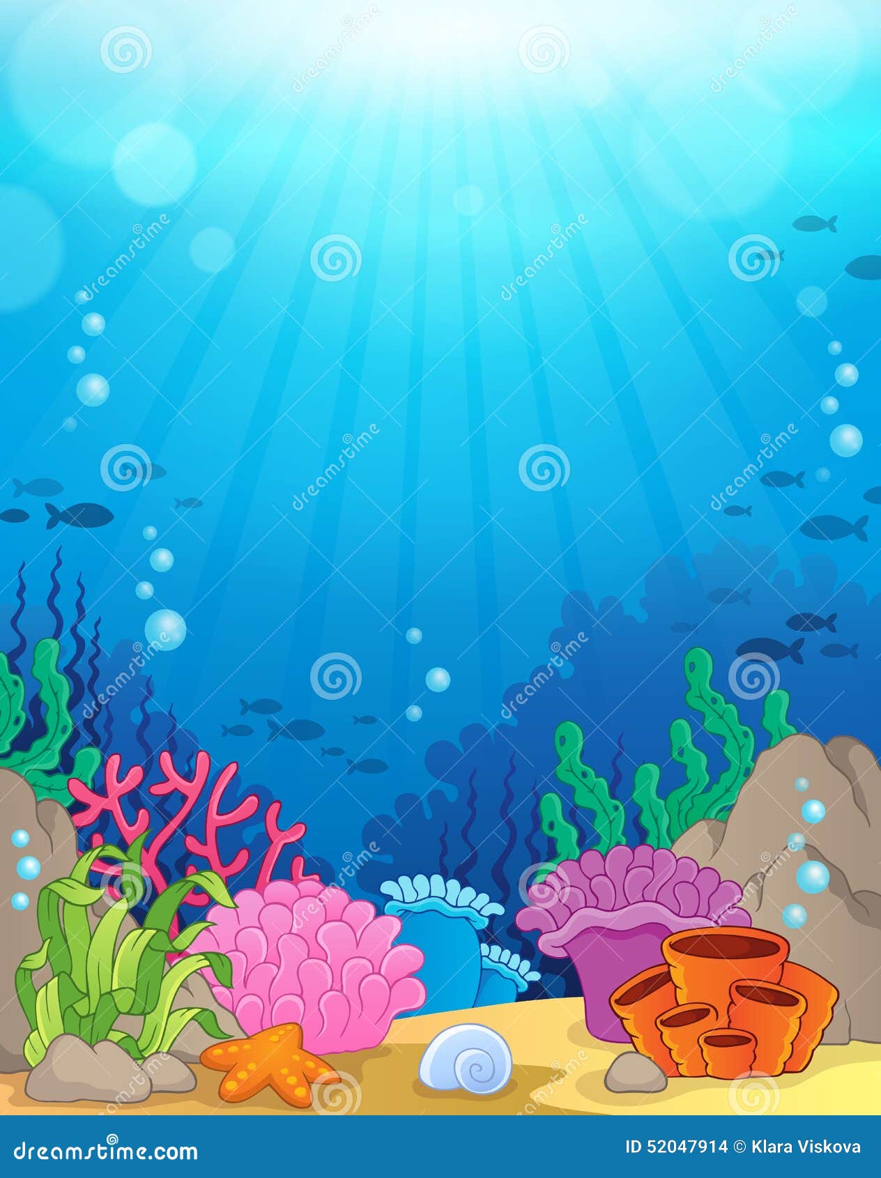 Ocean Underwater Theme Background 3 Stock Vector - Illustration of ...
