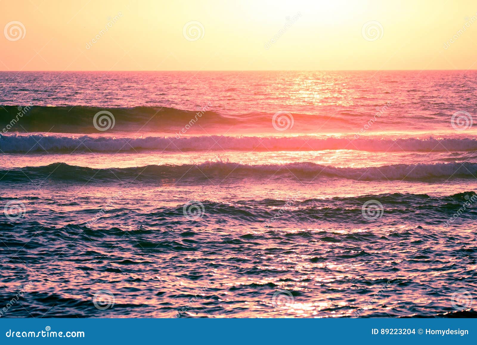 Ocean wave breaking down stock photo. Image of sunset 89223204