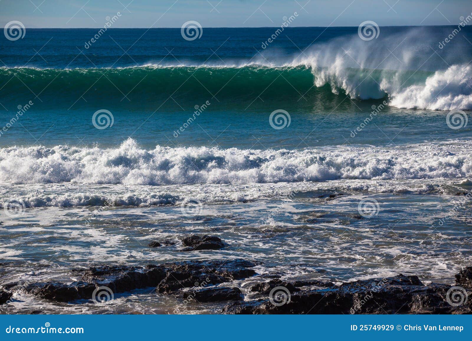 Ocean Wave Wall Spray stock image. Image of horizon, photo