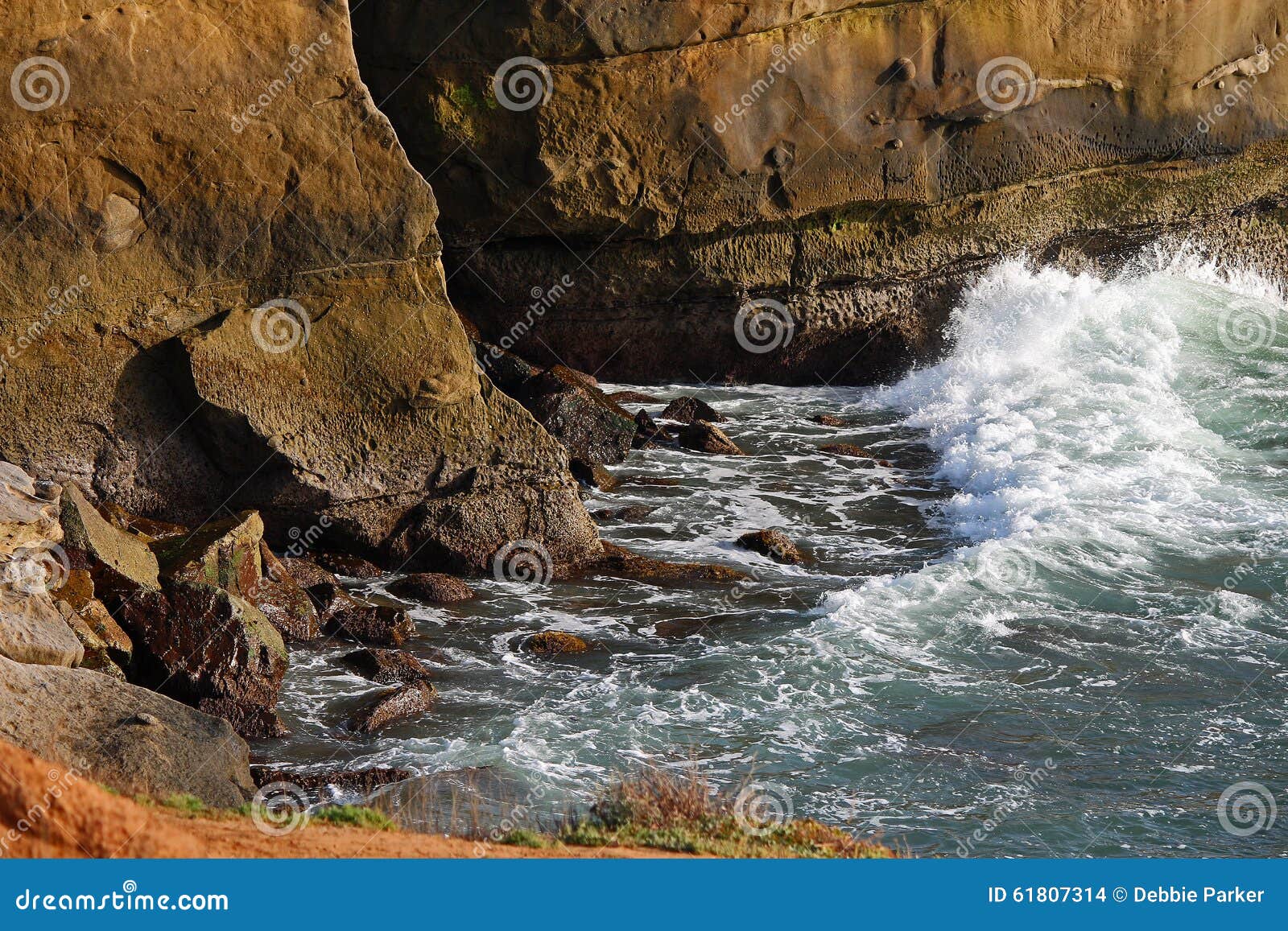 Ocean Waves and Cliffs stock photo. Image of waves, harbor 61807314
