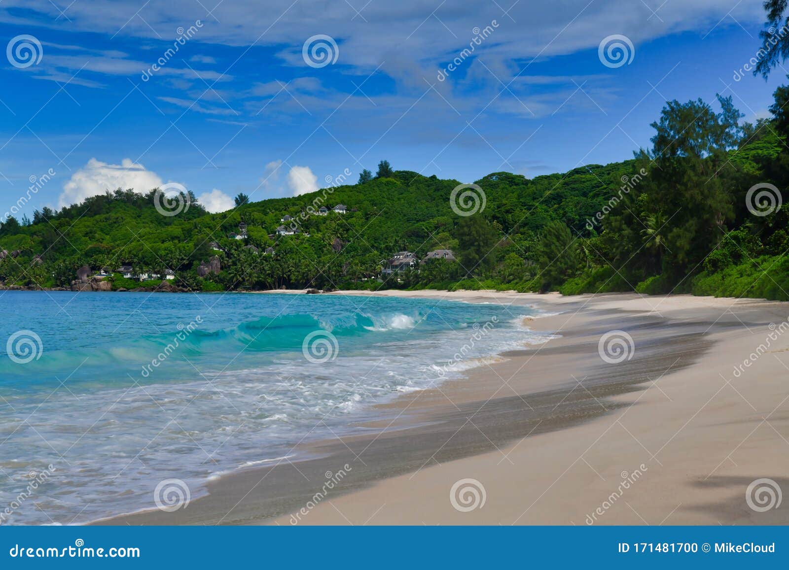 Ocean Waves And Granite Rocks Anse Intendance Mahe Island