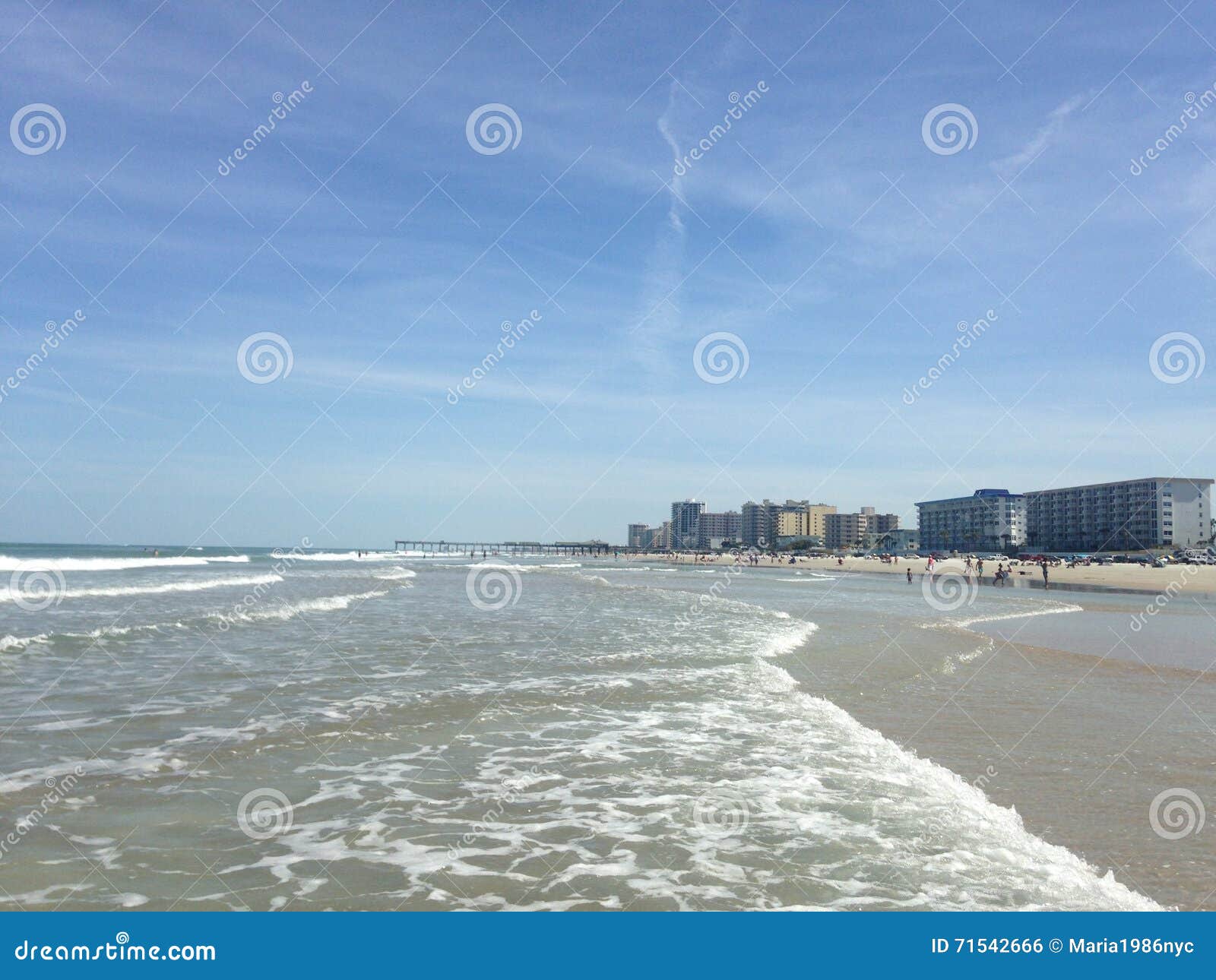 Ocean Waves at South Daytona Beach. Stock Photo Image of sunny, south