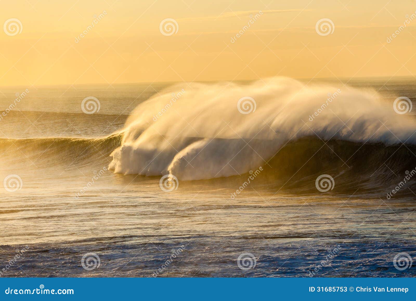 Ocean Waves Spray Color Power Stock Image Image of