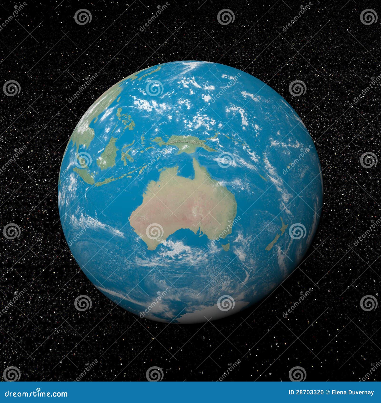 oceania on earth - 3d render