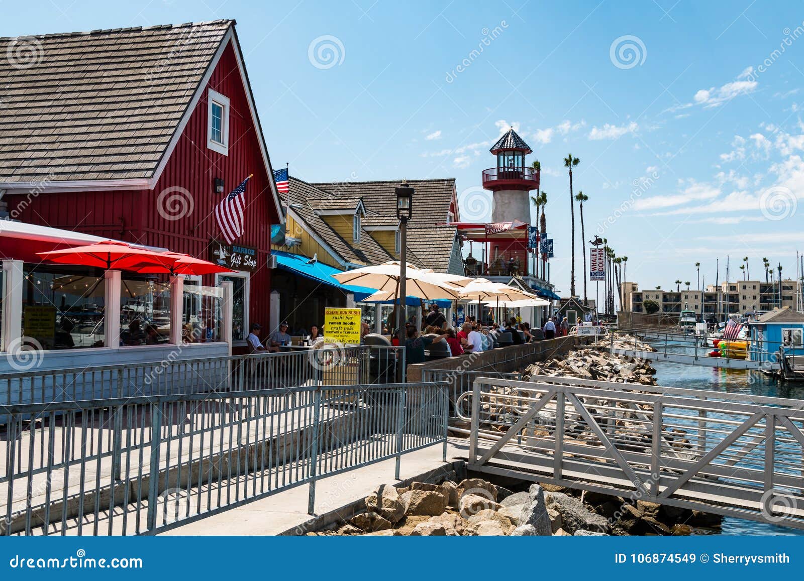 Oceanside Harbor Village in San Diego County Editorial Stock Image ...