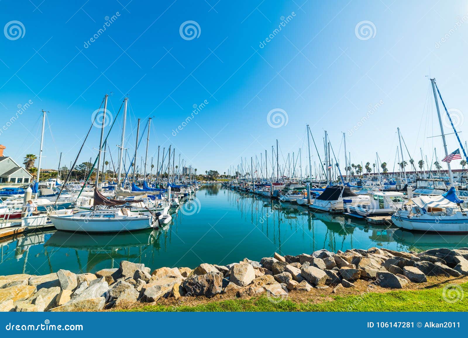 oceanside harbor on a clear day