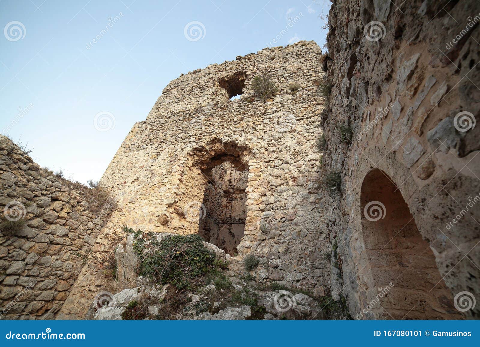 ocio castle, on de lanos mountain, ruins of a medieval castle