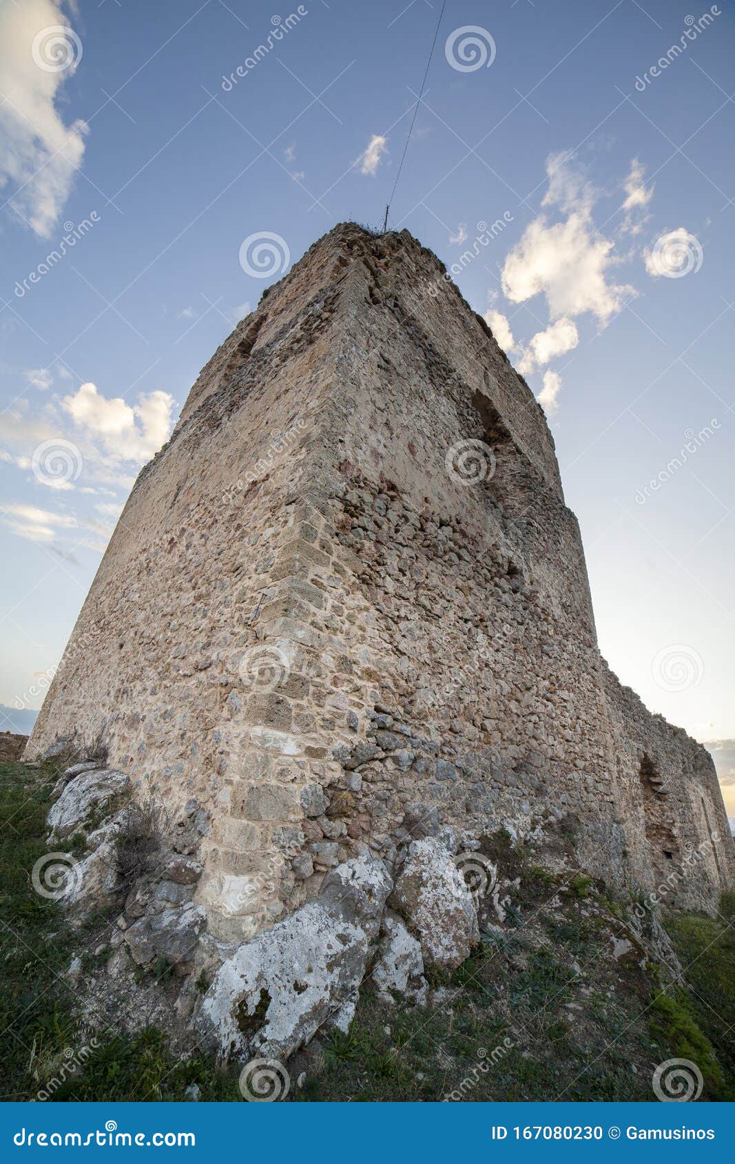 ocio castle, on de lanos mountain, ruins of a medieval castle