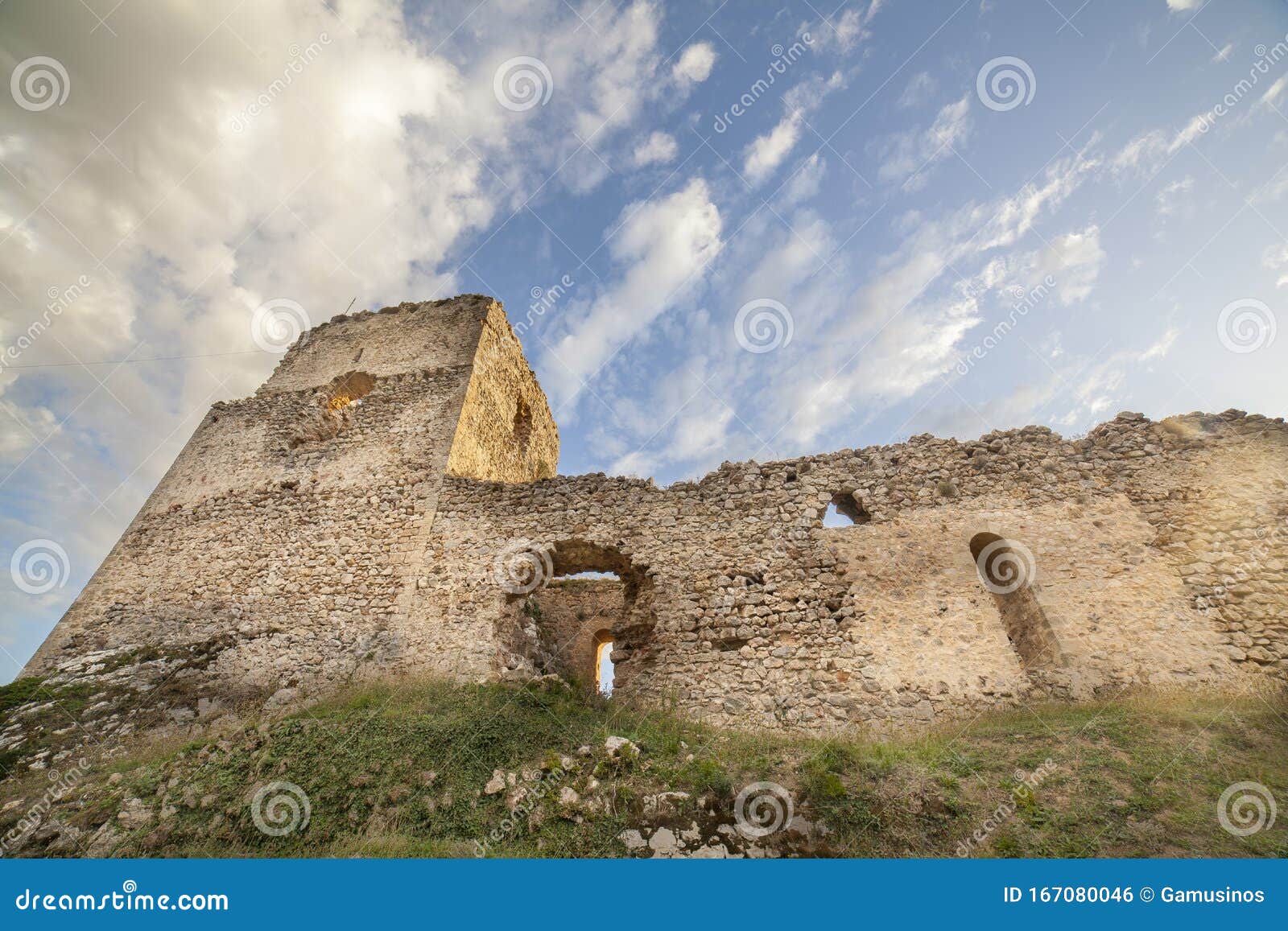 ocio castle, on de lanos mountain, ruins of a medieval castle