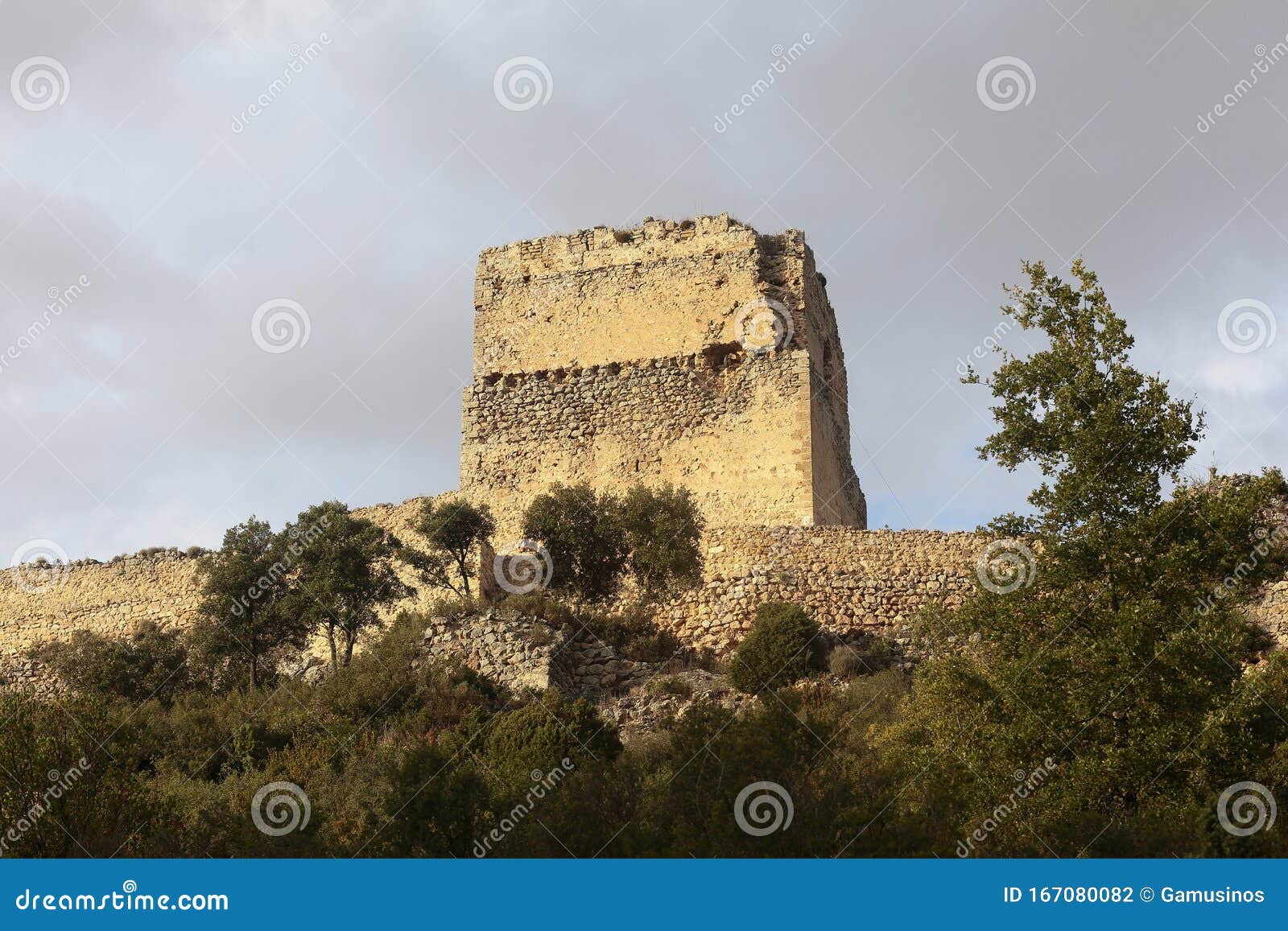 ocio castle, on de lanos mountain, ruins of a medieval castle