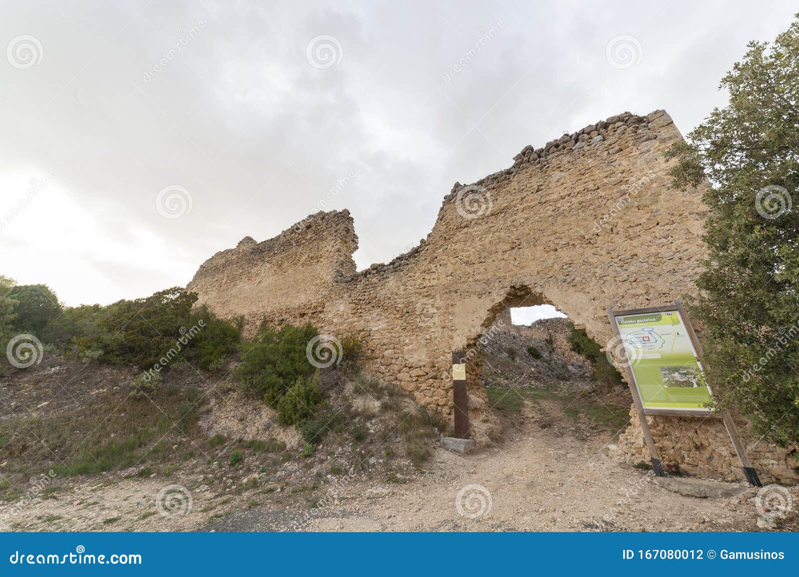 ocio castle, on de lanos mountain, ruins of a medieval castle