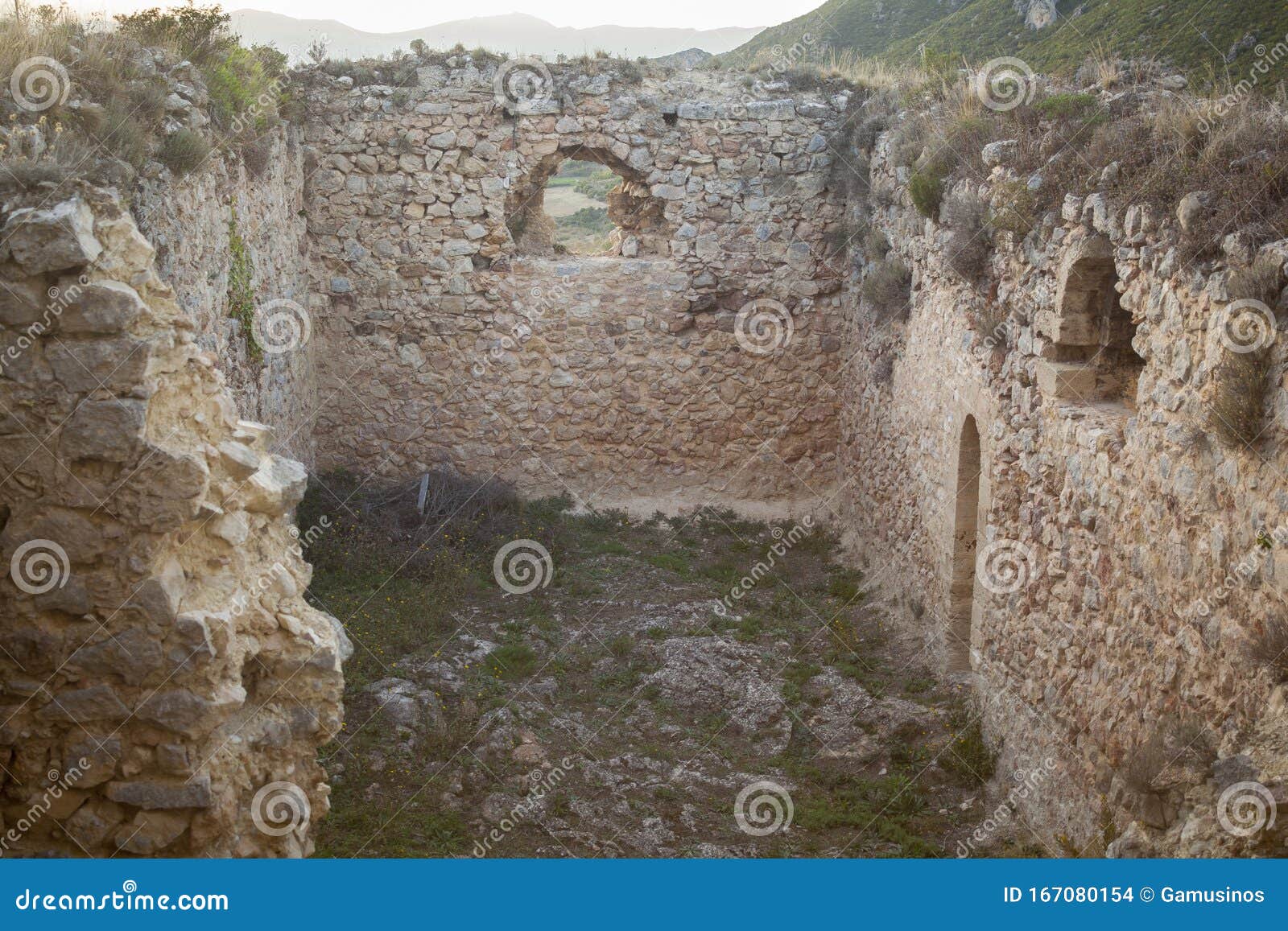 ocio castle, on de lanos mountain, ruins of a medieval castle