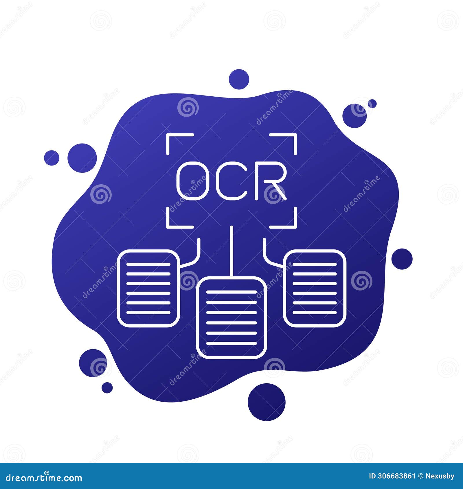 ocr line icon, optical character recognition