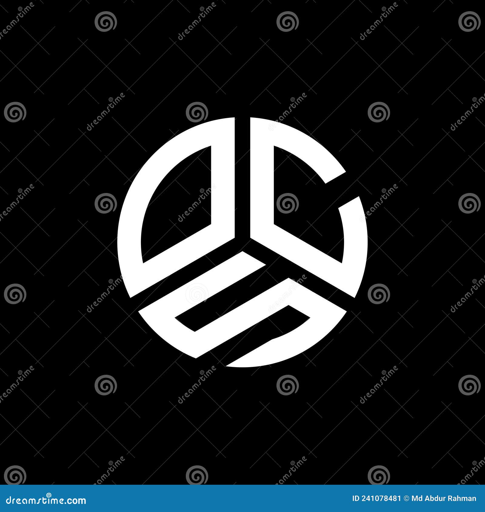 ocs letter logo  on black background. ocs creative initials letter logo concept. ocs letter 
