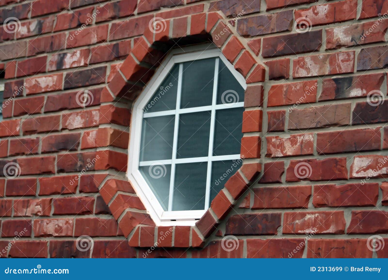 octagonal window in brick