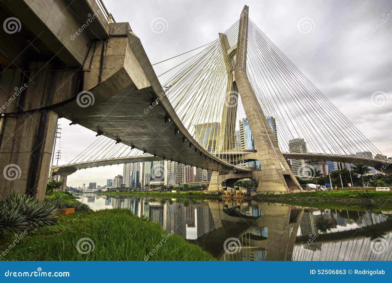 Octavio Frias De Oliveira Bridge In Sao Paulo Royalty-Free Stock Photo