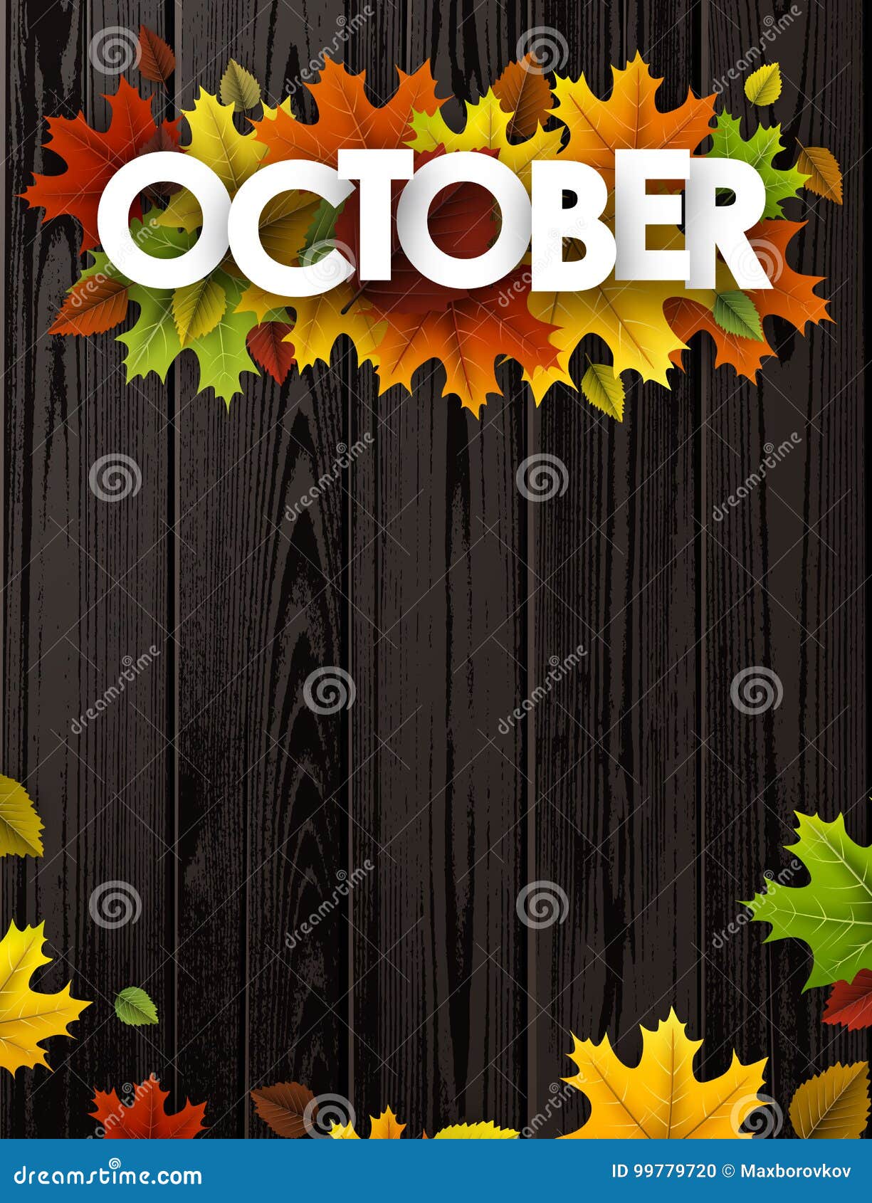 october background with colorful leaves.