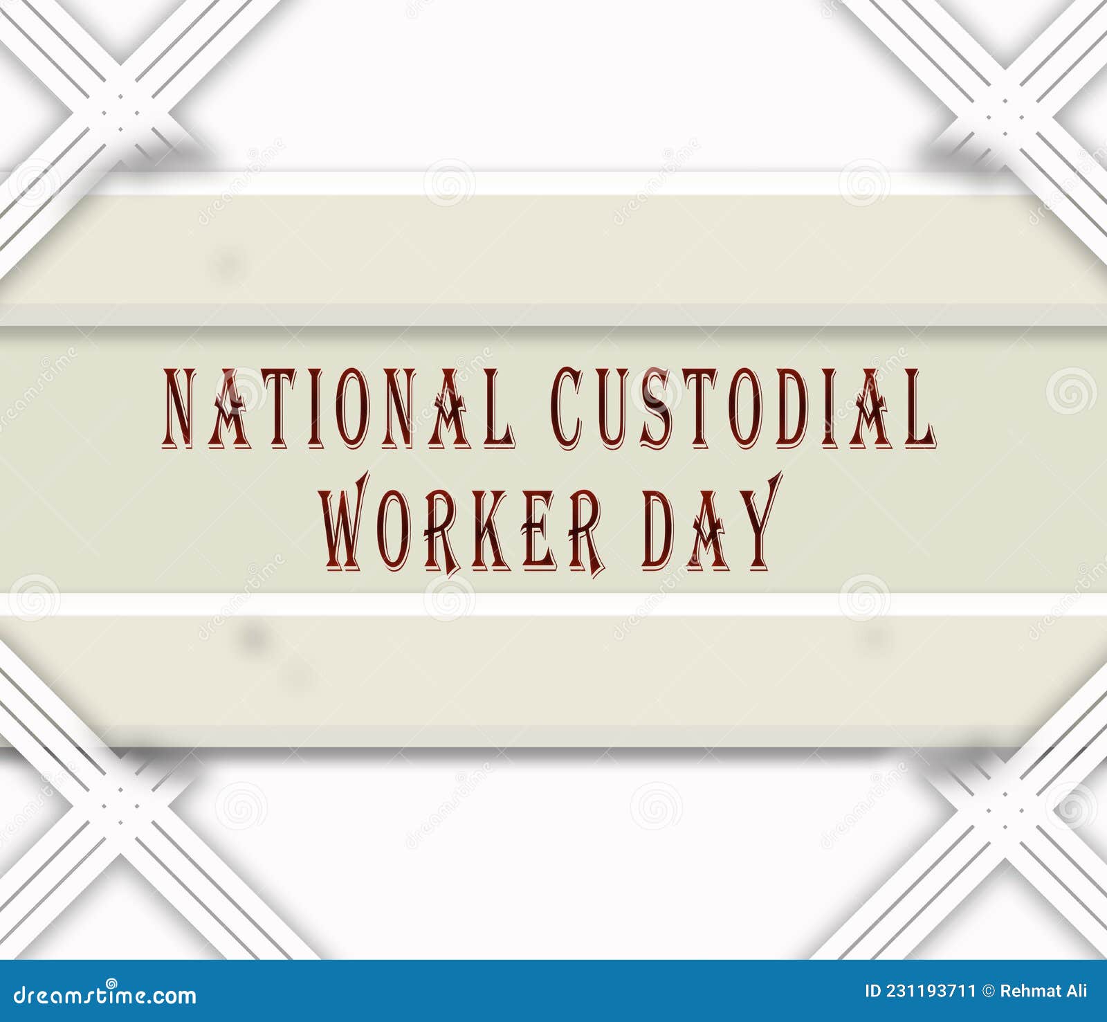 October Month, Day of October.National Custodial Worker Day, on White