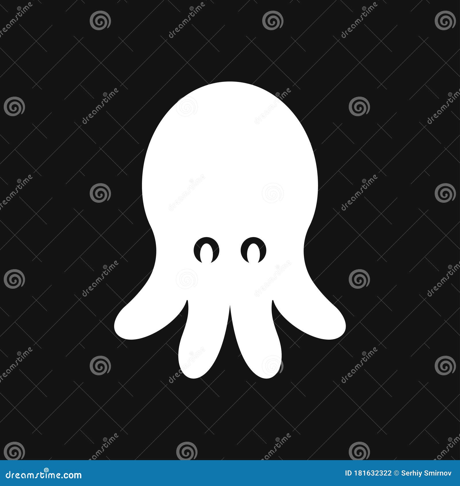 octopus icon.  of an octopus  on white background. aquatic animals