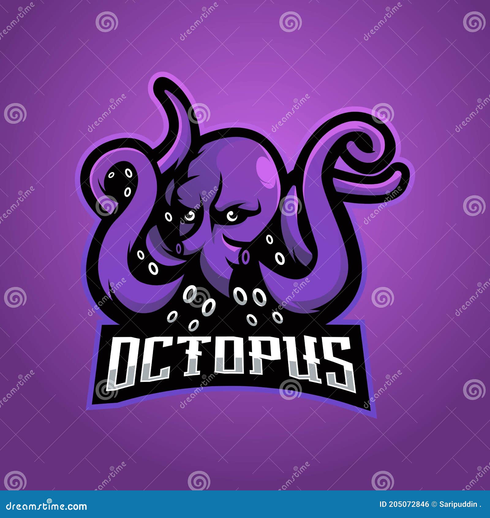 Modern Cthulhu Mascot Logo: Gaming Design Vector For Team Badges ...