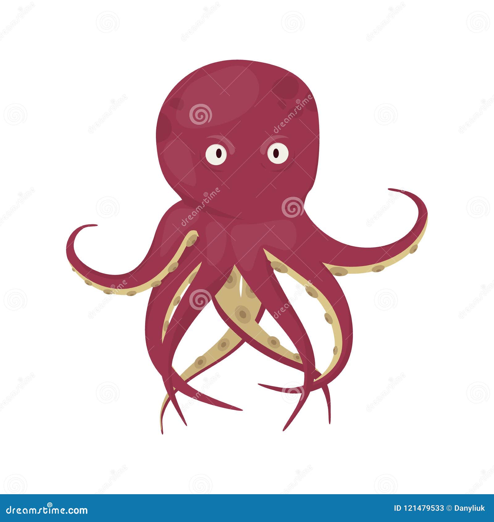 Octopus Tentacles Vector Sea Animal Isolated on White Background Squid  Marine Water Seafood Ocean Fish Vector Illustration. Stock Illustration -  Illustration of cooking, beautiful: 121479533