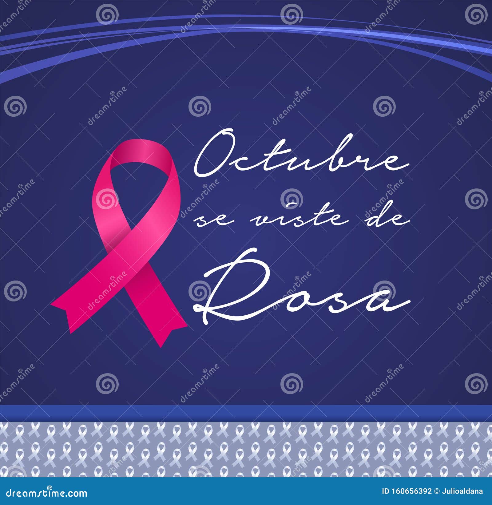 octubre se viste de rosa, october wears pink spanish text, breast cancer awareness month