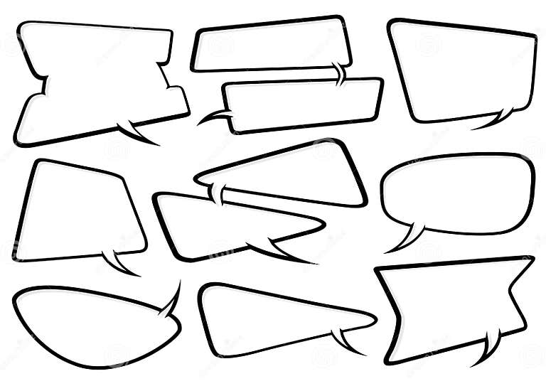 Odd Shaped Speech Bubbles stock vector. Illustration of element 18953671