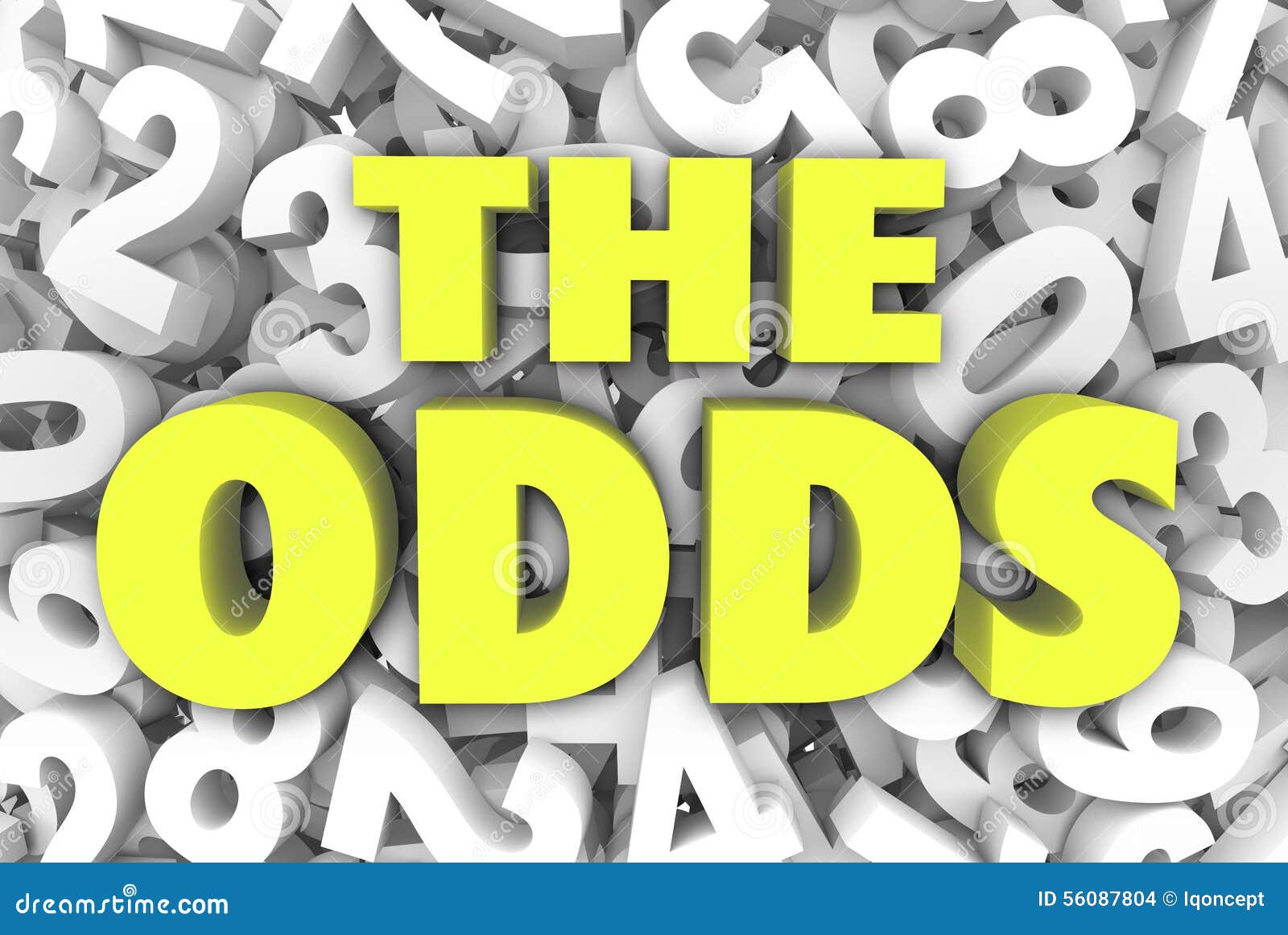 The Odds 3d Word Letters Number Background Chances Possible Like Stock