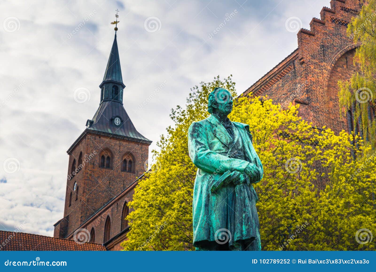 Odense, Denmark - April 29, 2017: Cathedral of Saint Canute and Stock ...