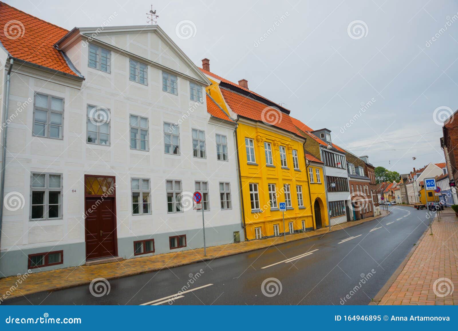 Odense Denmark Traditional Historic House In Odense Denmark Hc Andersen S Hometown Facade On A House In Odense Editorial Image Image Of Attraction Historic