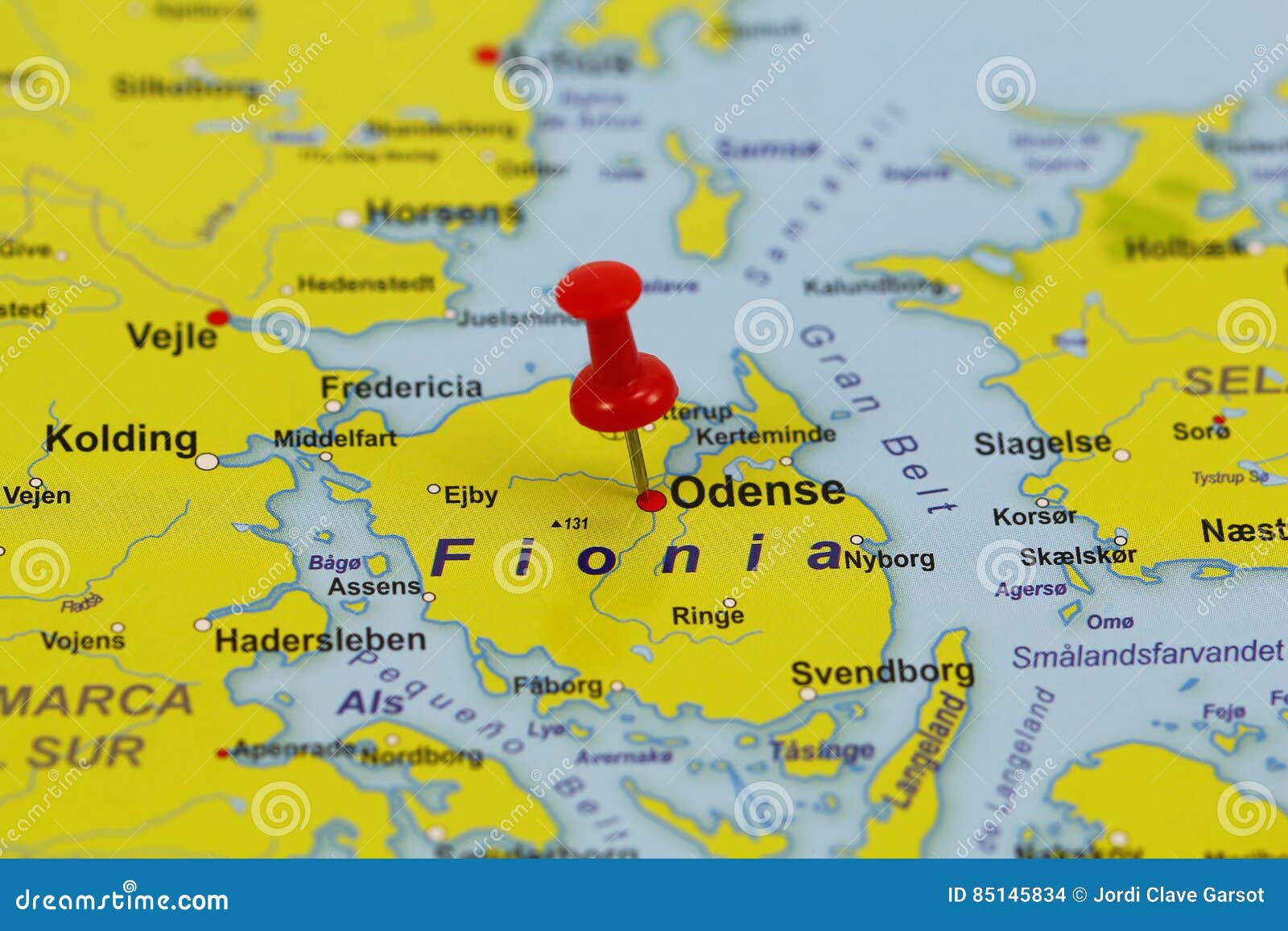 Odense Pin In A Map Stock Photo Image Of Route Capital