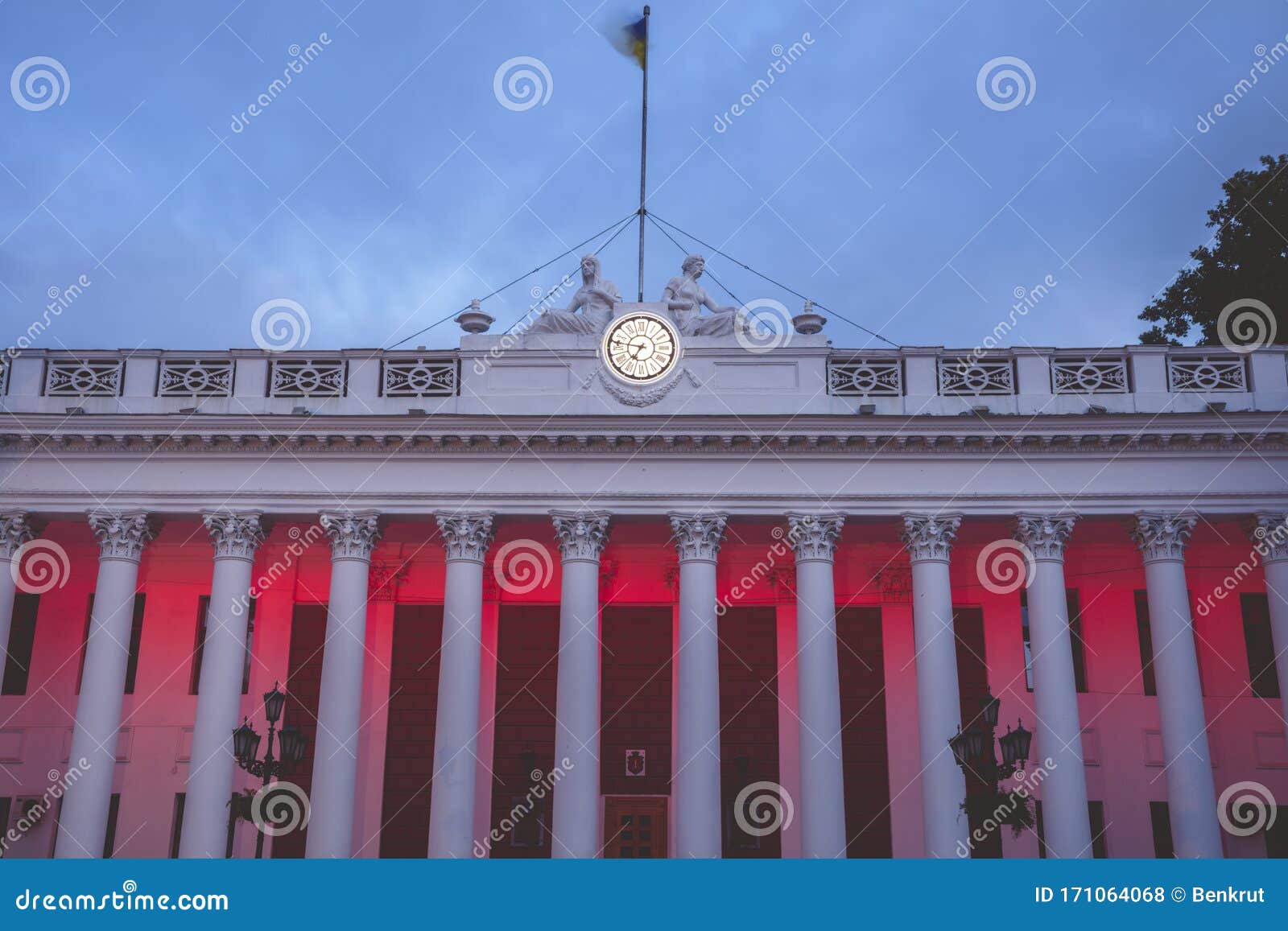 Odessa City Hall stock photo. Image of night, house 171064068