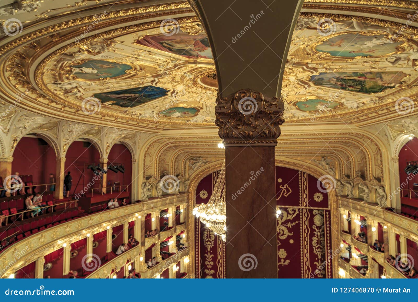 Inside of Famous Opera House of Odessa, Ukraine Editorial Image Image