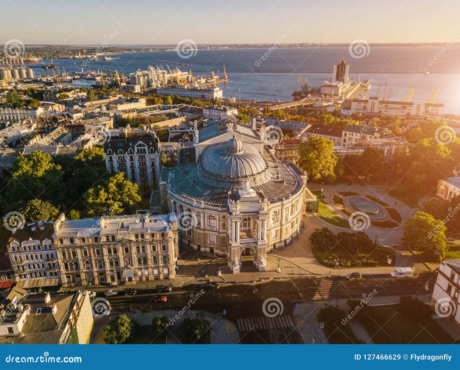 Odessa Sightseeing Opera And Ballet Theater Ukraine. Aerial ...