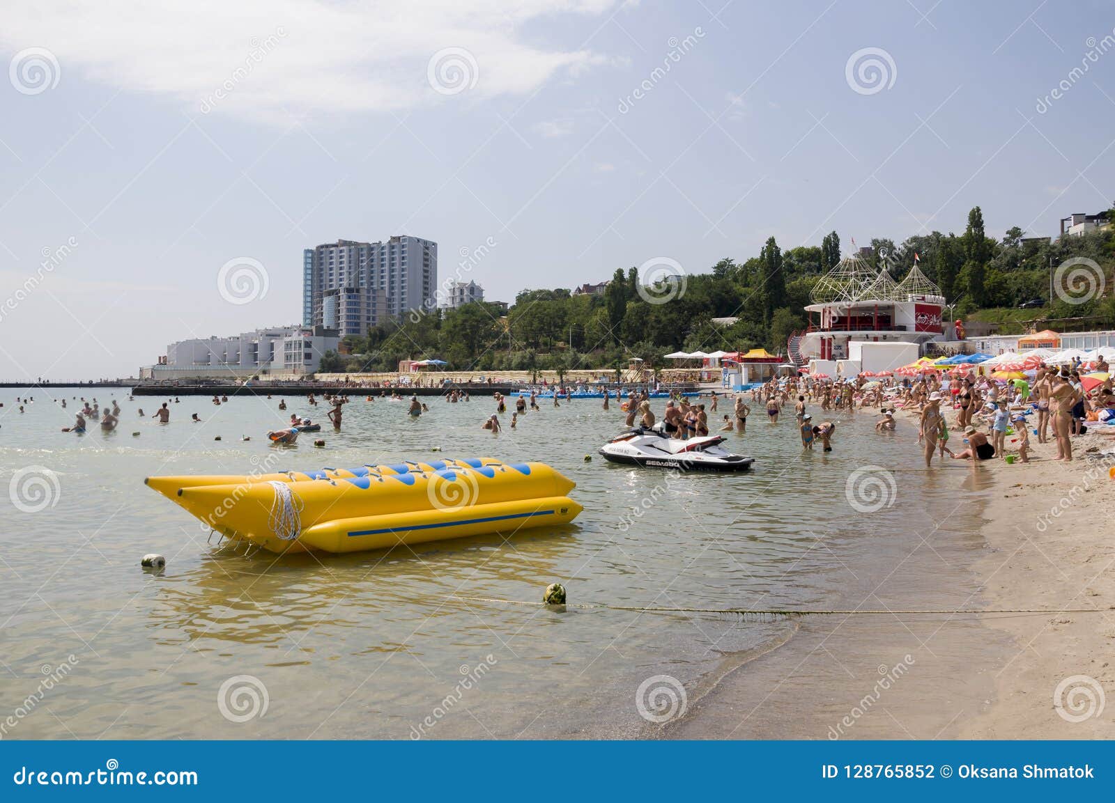 Odessa, South Of Ukraine, Coast Of A Black Sea, Beach Langeron, June 28 ...