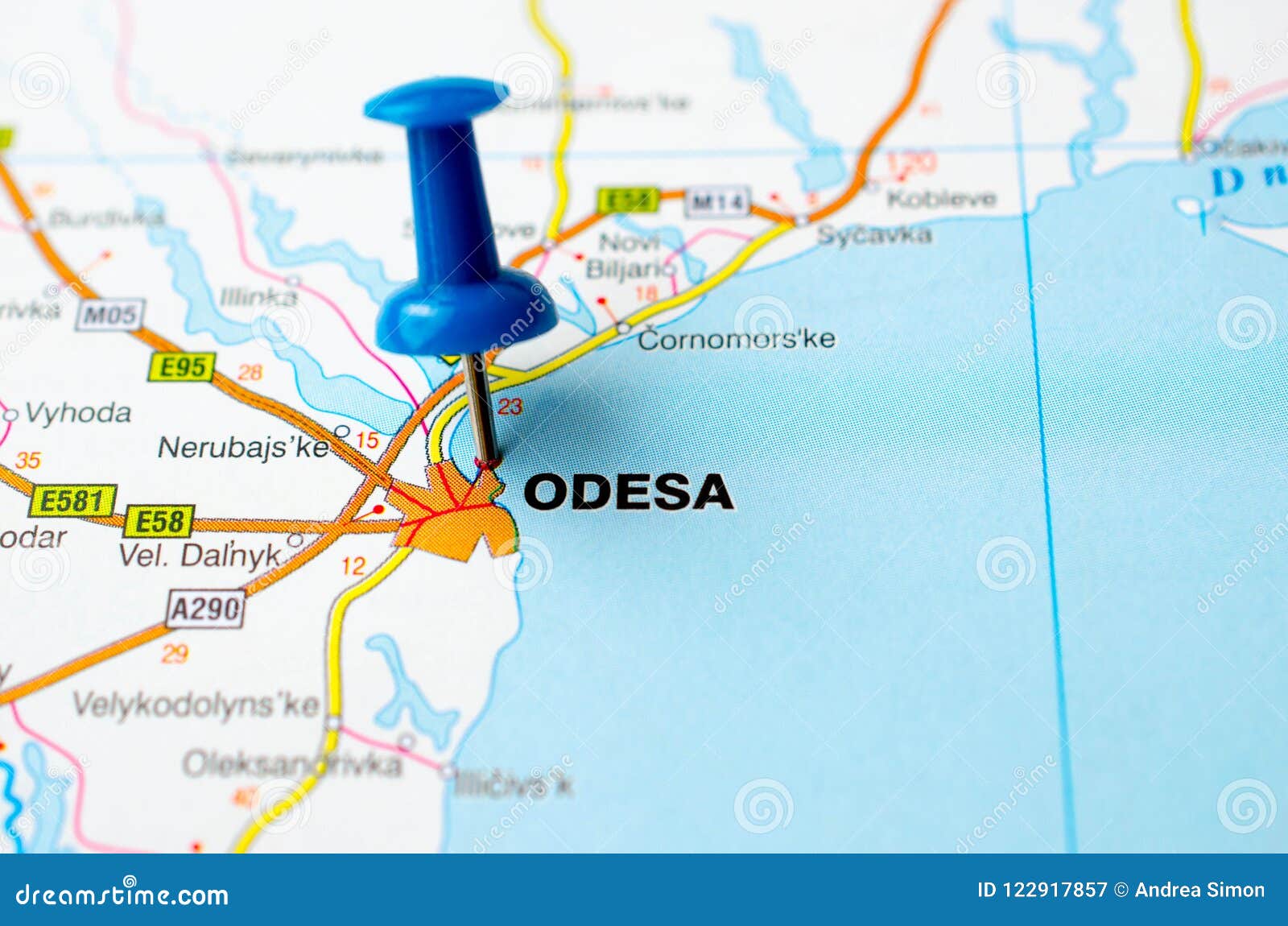 Odessa sur la carte image stock. Image du port, europe - 122917857