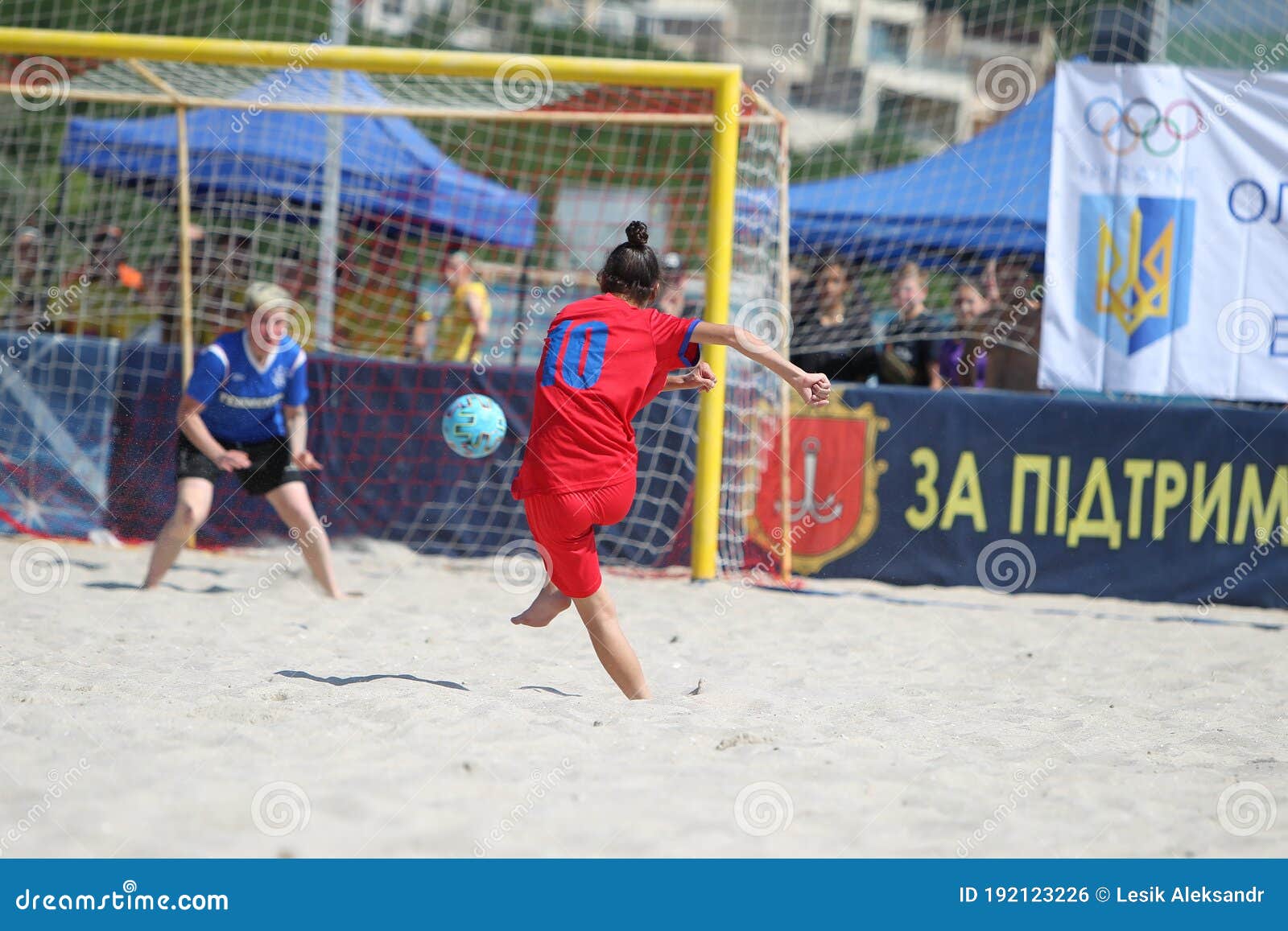 odessa ukraine july 25 2020 beach soccer championship among amateur women on beach soccer in sand young beautiful girls editorial photo image of outdoor game 192123226