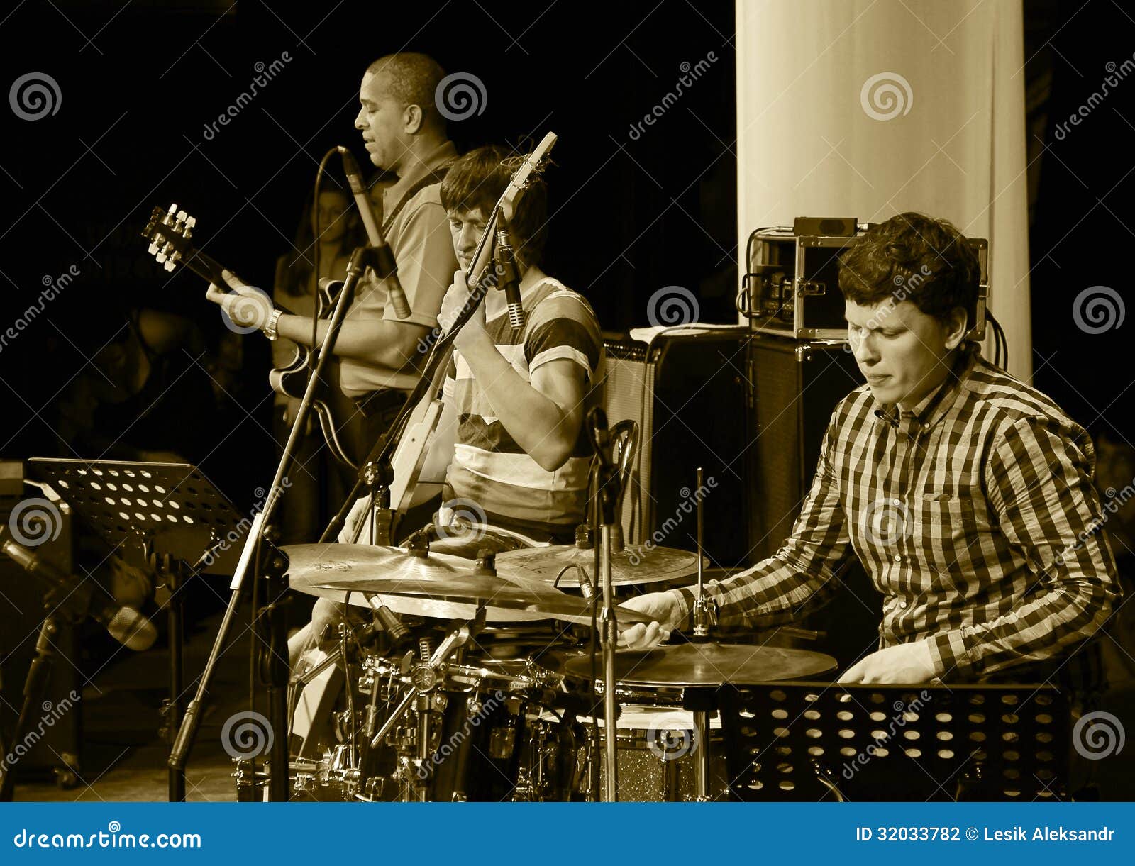 ODESSA, UKRAINE - JUNE 5: Jazz Musicians Performing Live on Stag