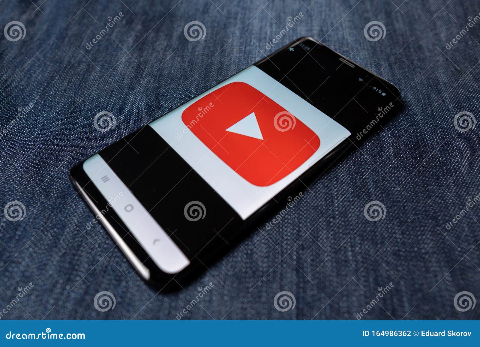 Odessa, Ukraine - October 26, 2019: Youtube App. Youtube Logo Visible