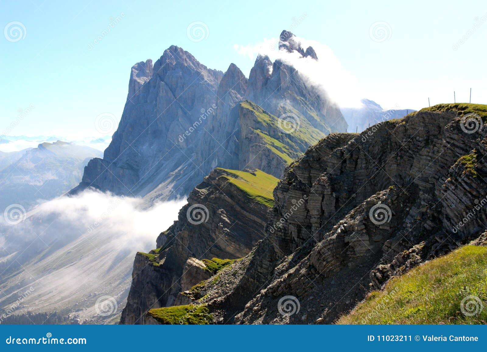 the odle mountains, dolomites in italy