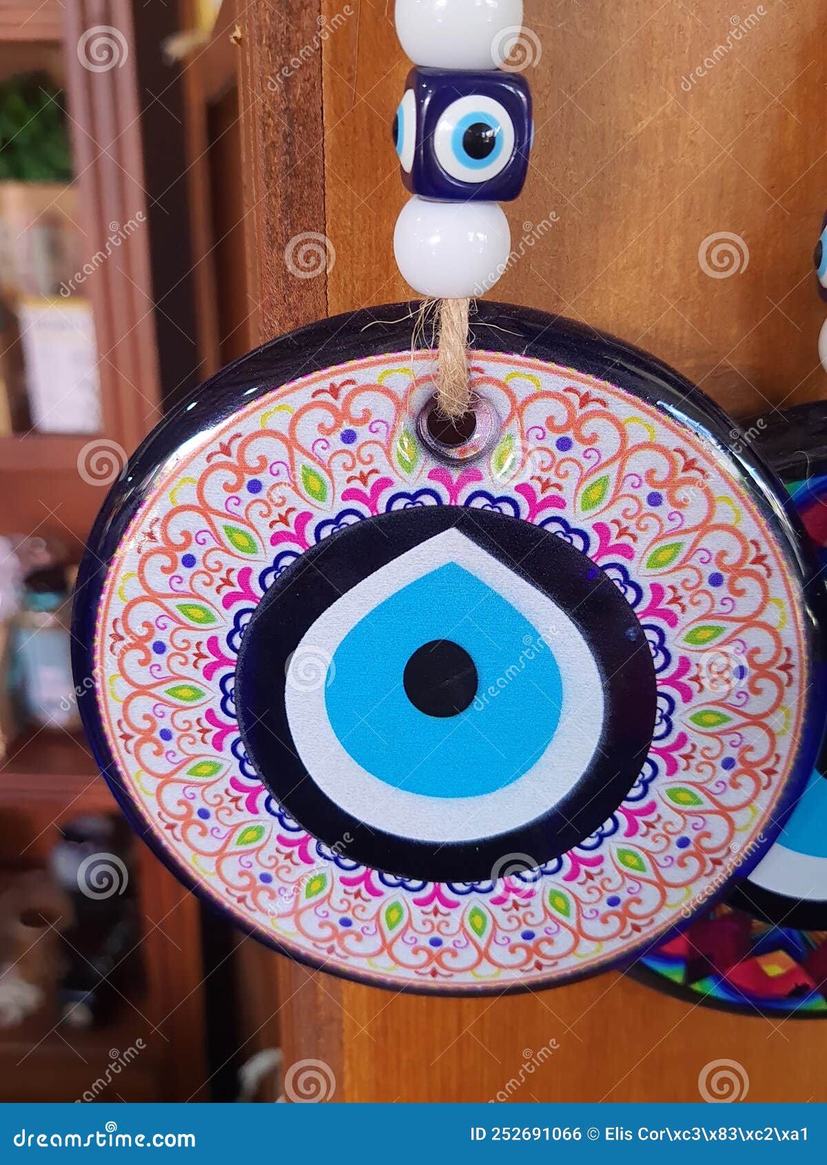 Oeil Bleu Ou Nazar Ou Oeil Grec Ou Oeil Turc. Photo stock - Image