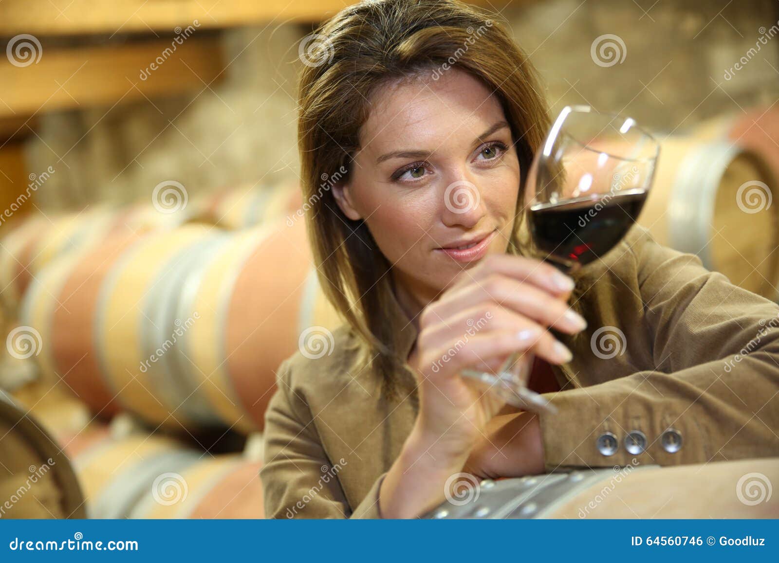 Oenologist Tasting Red Wine Stock Photo Image of vine, winegrower 64560746