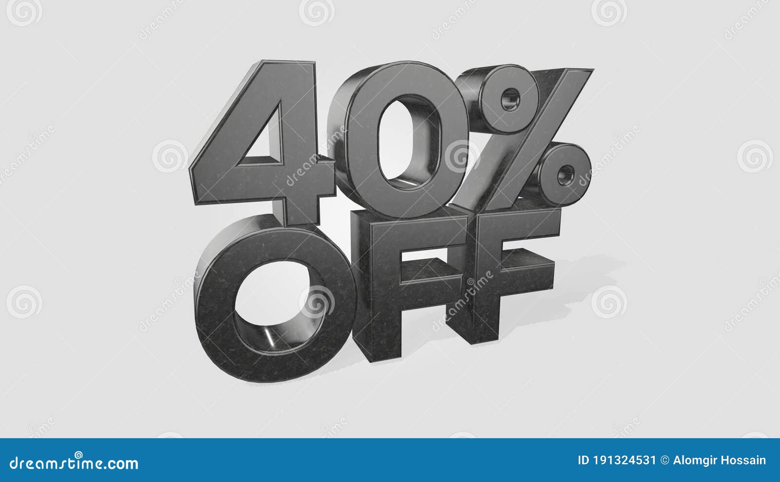 40% off 3d  use for landing page, template, ui, web, poster, banner, flyer, background, gift card, coupon, label,